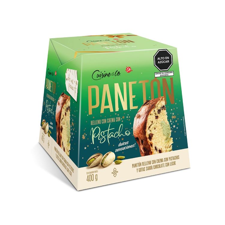 Panetón Relleno con Crema con Pistacho Cuisine & Co 400g