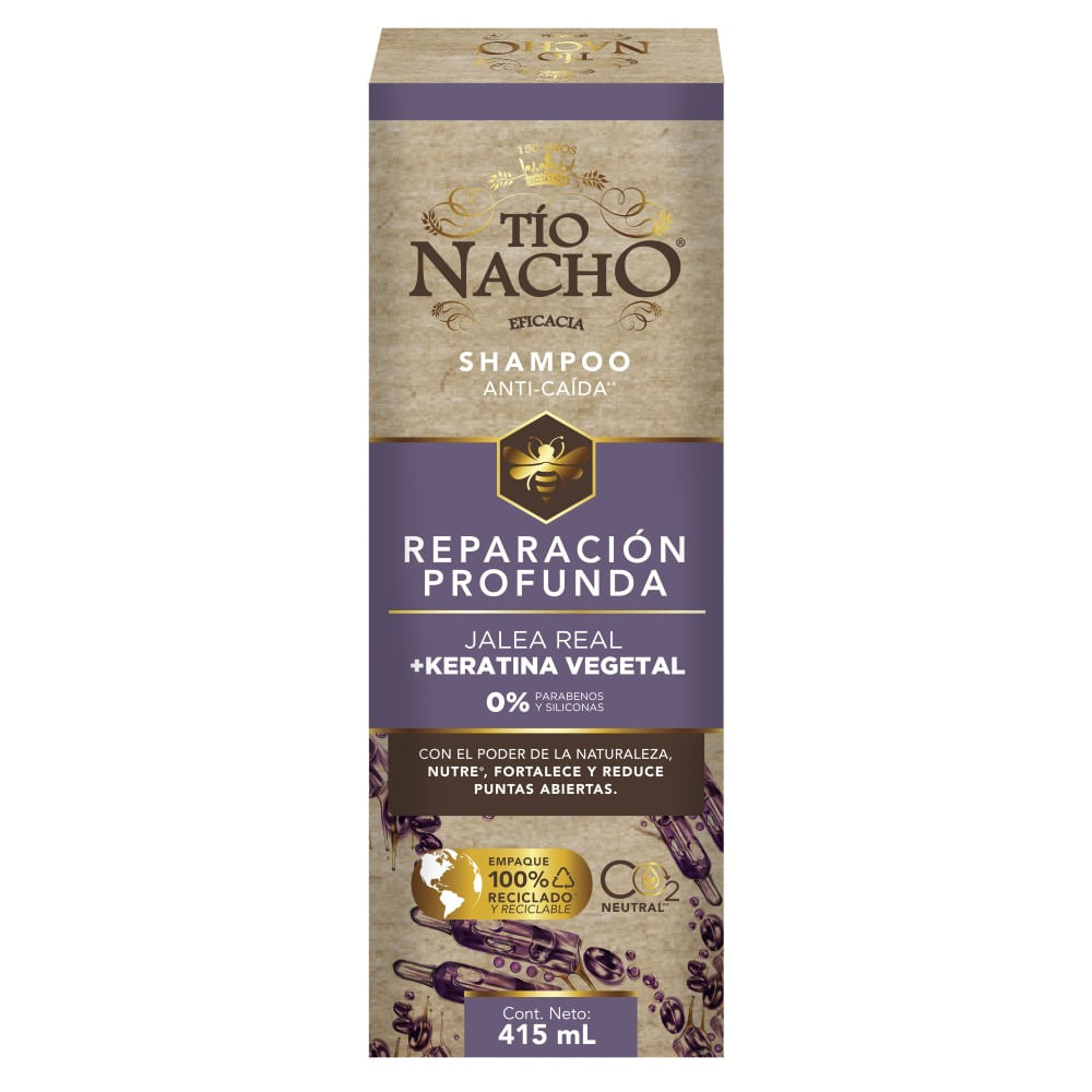 Shampoo Anti-Caída Tío Nacho Reparación Profunda 415ml