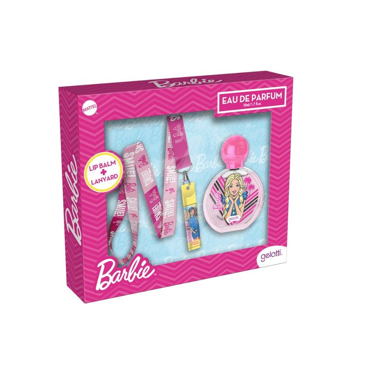 Set de Regalo Barbie: Perfume + Lip Balm + Lanyard Set de Regalo Barbie: Perfume + Lip Balm + Lanyard