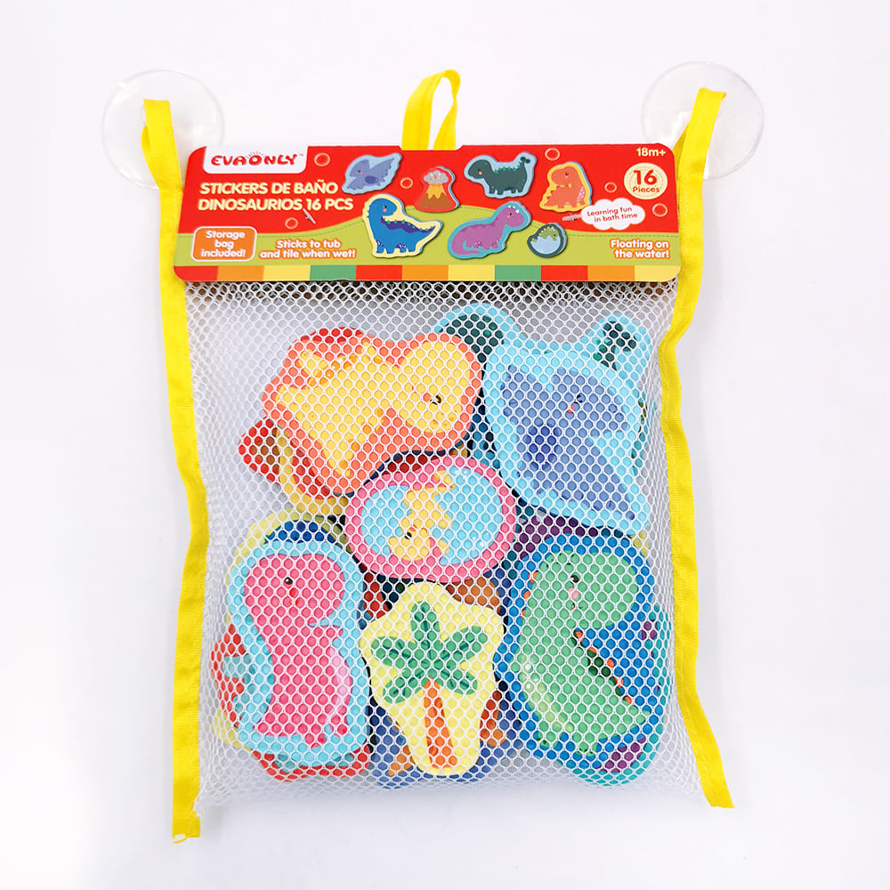 Stickers de Baño Evaonly Dinosaurios 16 Piezas