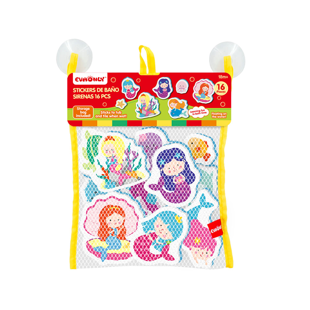 Stickers de Baño Evaonly Sirenas 16 Piezas
