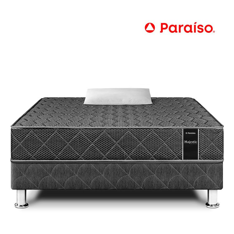 Cama Paraíso Majestic Black 1.5 Plaza