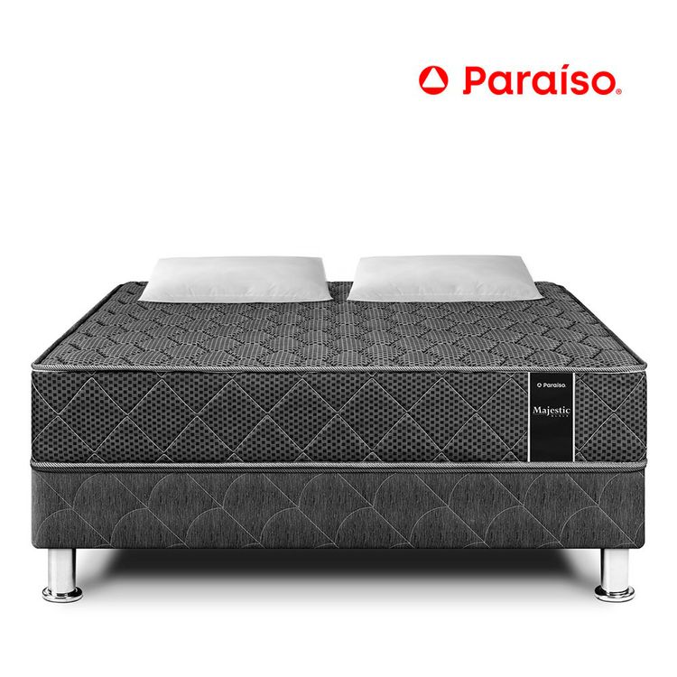 Cama Paraíso Majestic Black 2 Plazas