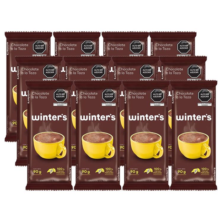 Twelvepack Chocolate para Taza Winter's 90g