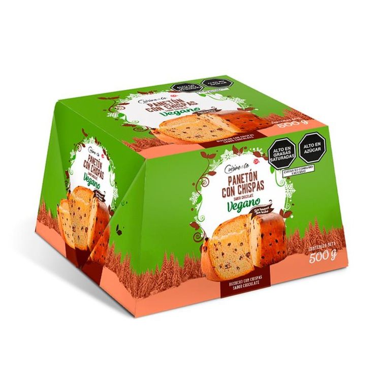 Panetón Vegano con Chispas Sabor Chocolate Cuisine & Co 500g