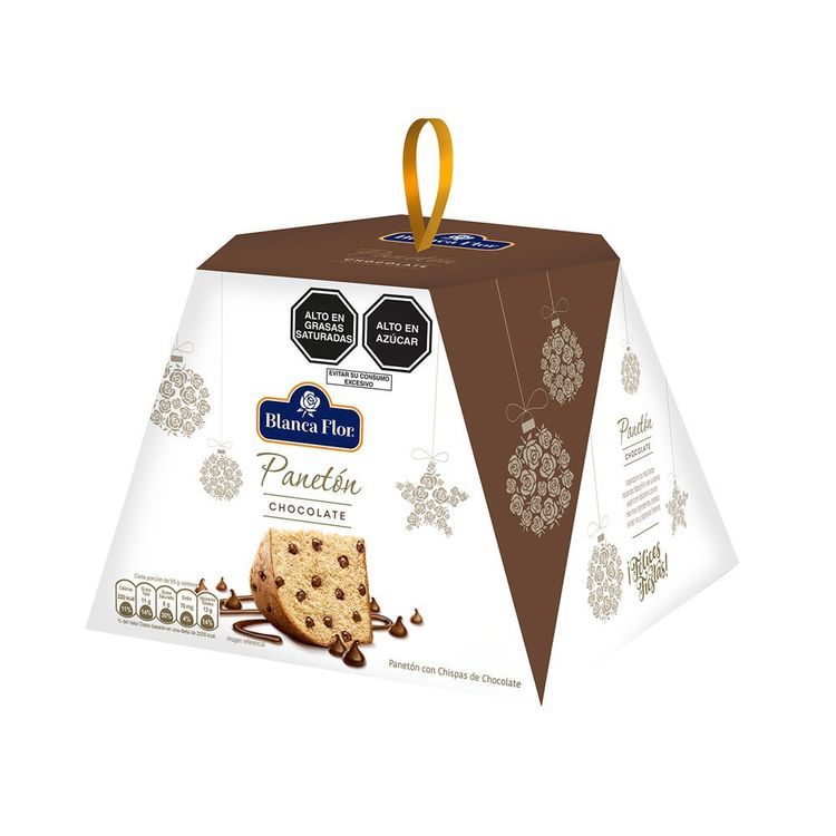 Panetón con Chocolate Blanca Flor Caja 450g