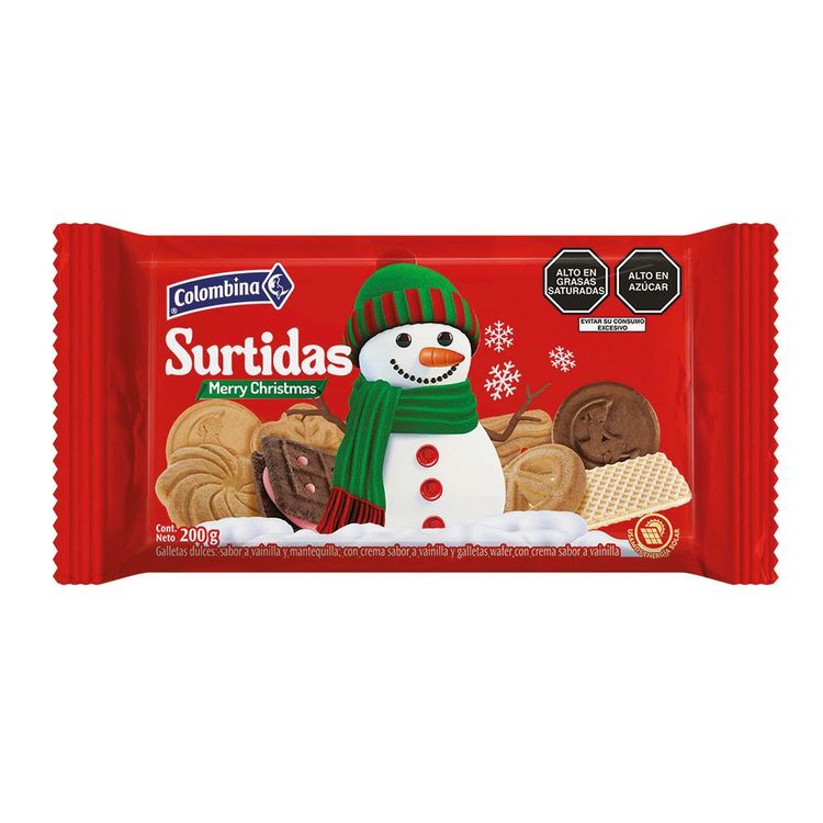 Galletas Surtidas Colombina Merry Christmas 200g