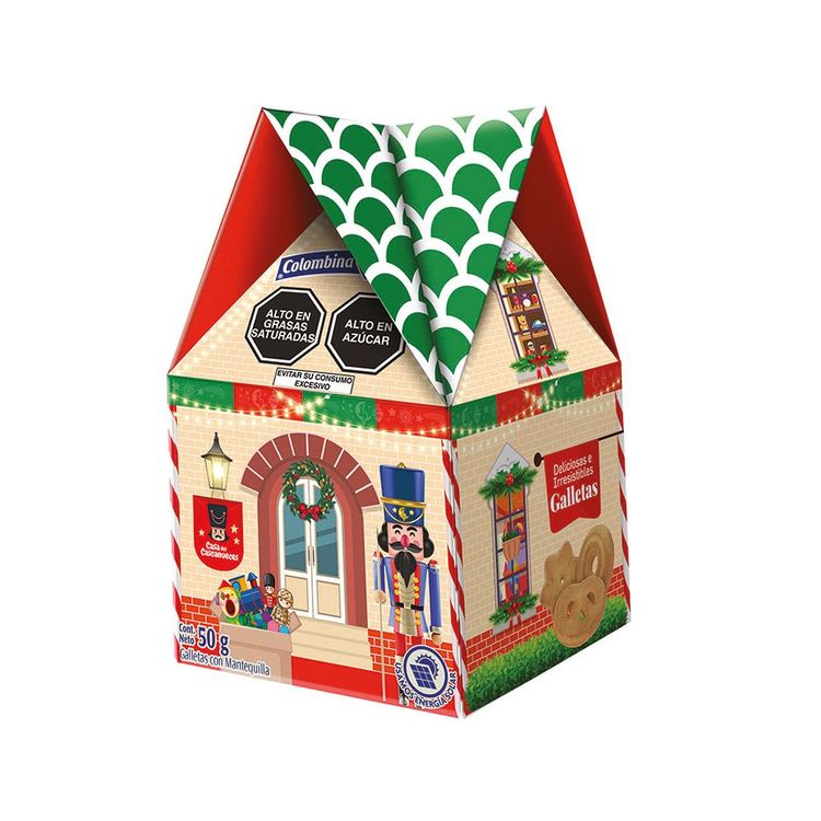 Galletas Navideñas Colombina Casita de Navidad 50g Surtido