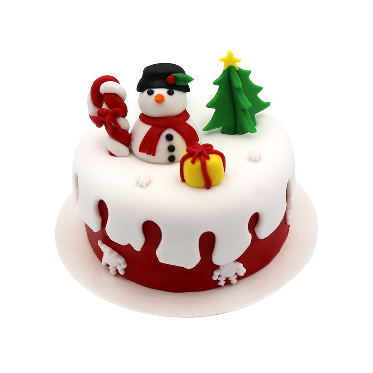 Torta 3D Navidad Hombre de Nieve 6 Porciones