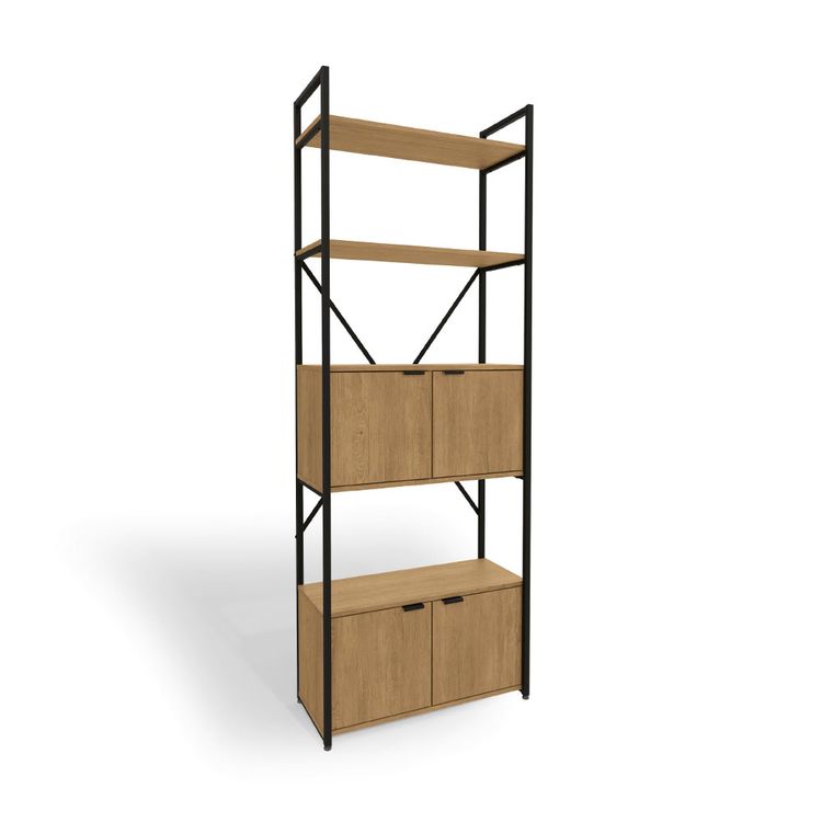 Librero Frida M+Design 202x72x33cm Natural