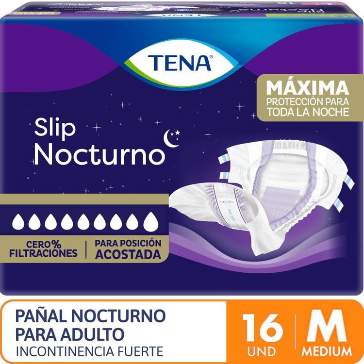 Pañales para Adultos Tena Slip Nocturno Talla M 16un