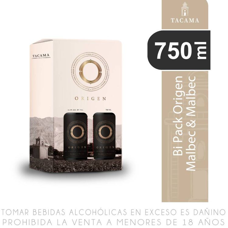 Twopack Vino Tinto Malbec Origen Malbec & Malbec Botella 750ml