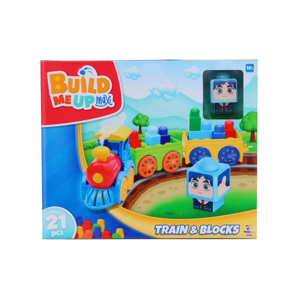 Set Bloques Tren Build Me Up Maxi 21 Piezas