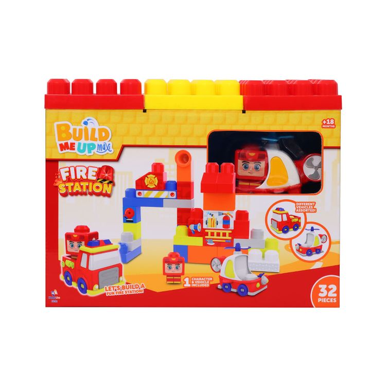 Set de Bloques para construir Estación de Bomberos 32 Piezas