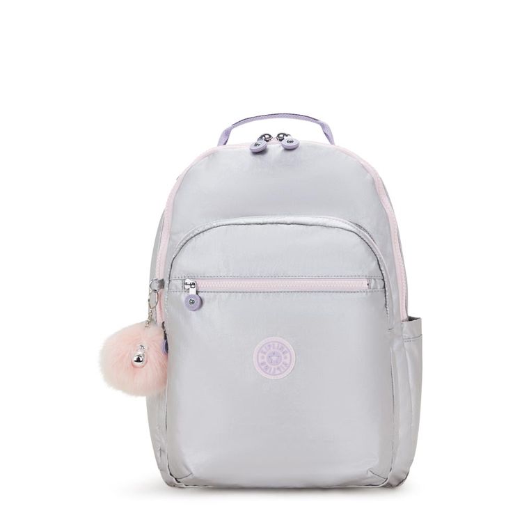 Mochila Kipling Seoul Silver Glow Met