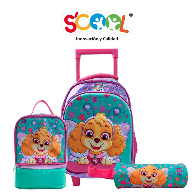 Set Mochiruedas Kids Scool Eva 3D Paw Patrol