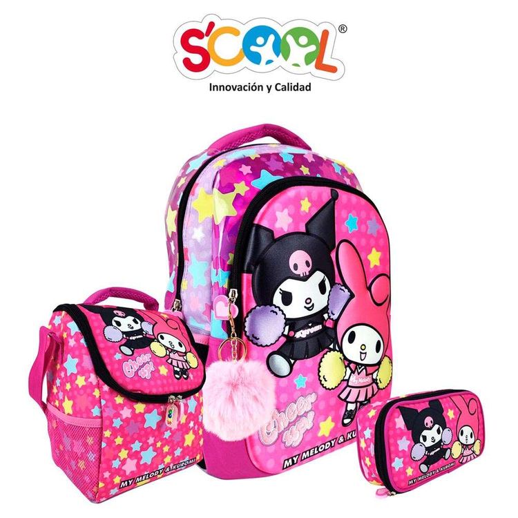 Set Mochila Scool Eva Hello Kitty&Friends