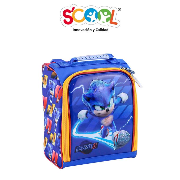 Lonchera Bolso Scool Eva 3D Metall Sonic Movie