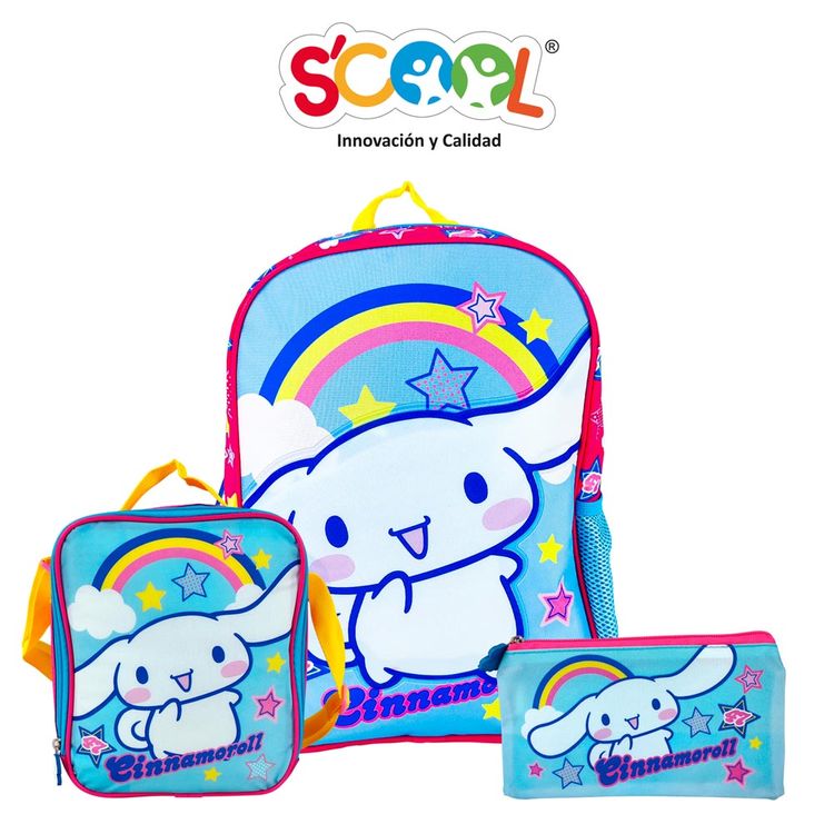 Set Mochila Scool Tela Pvc Cinnamorol
