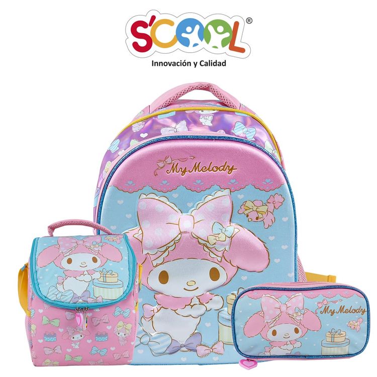 Set Mochila Scool Magic A4 Eva 3D My Melody