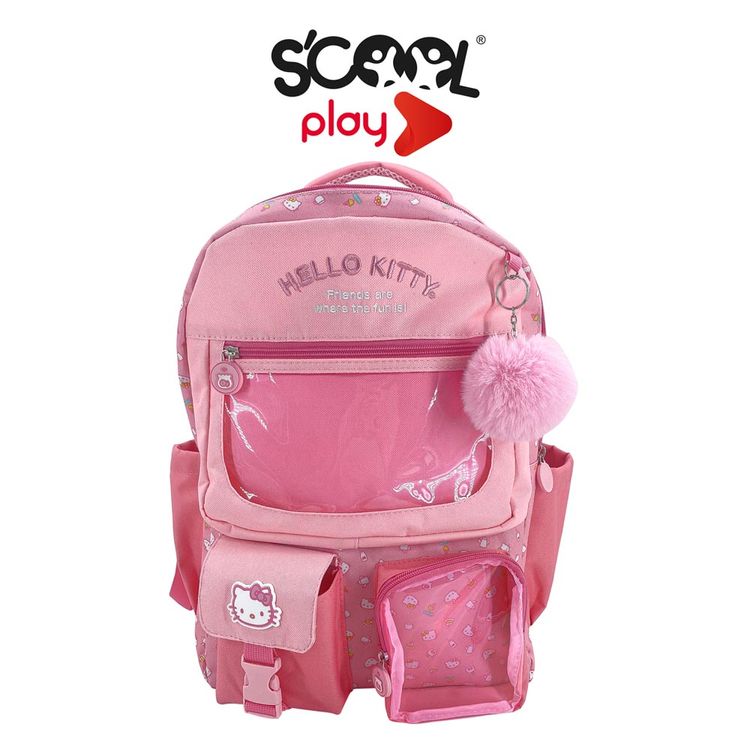 Mochila Scool Play Kawai Hello Kitty