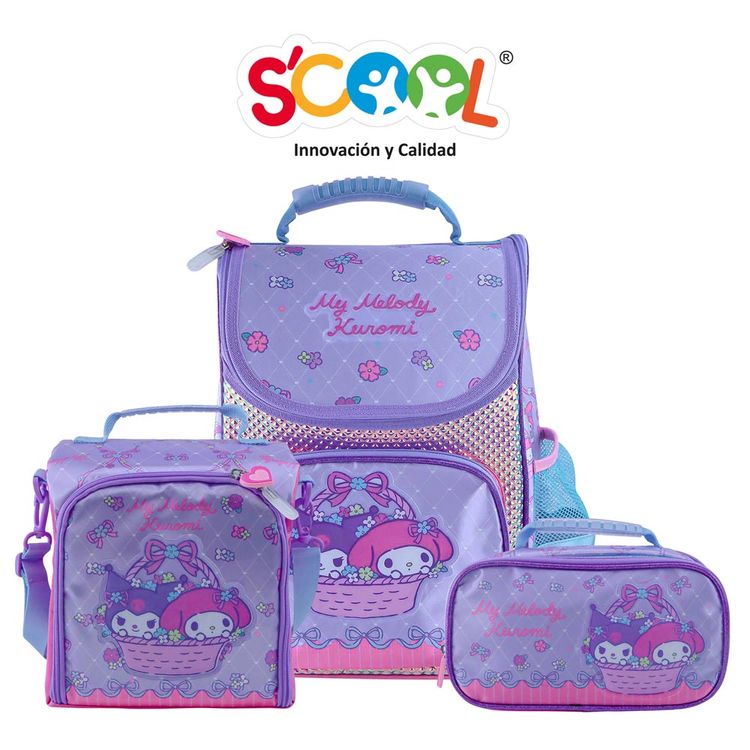 Set Mochila Scool My Melody&Kuromi