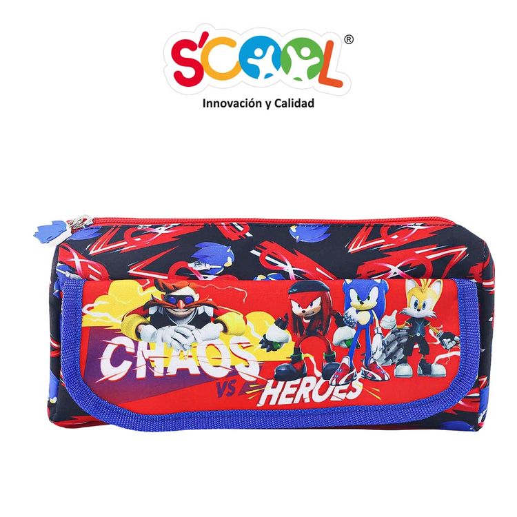 Cartuchera Scool Ranger Tela Grande Sonic