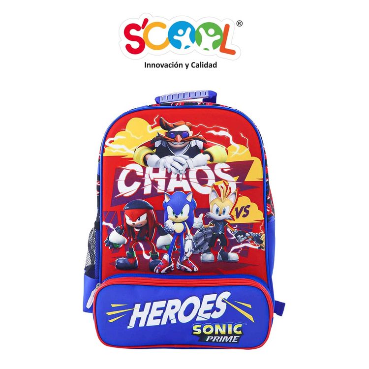 Mochila Grande Scool Ranger Eva Sonic