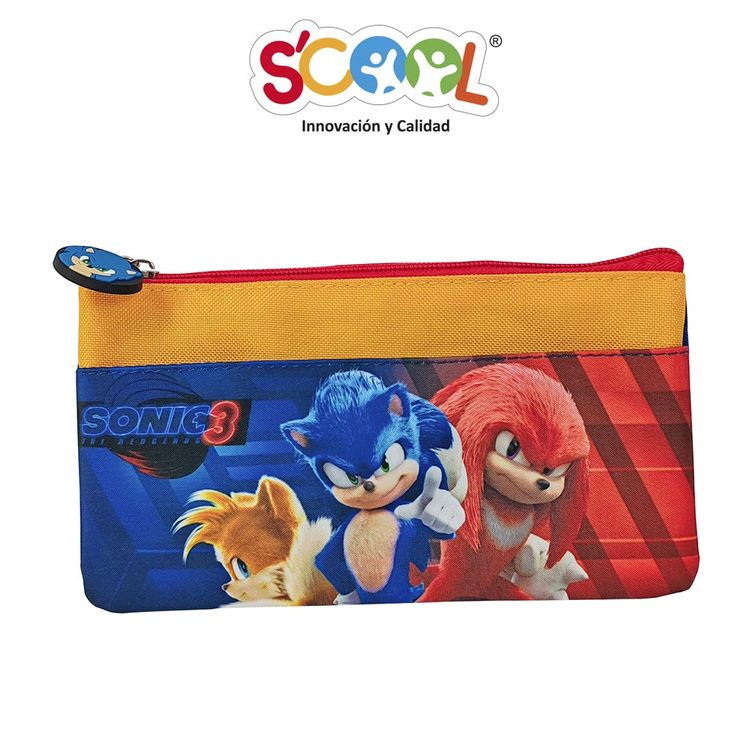 Cartuchera Scool Ranger Tela Chica Sonic Movie