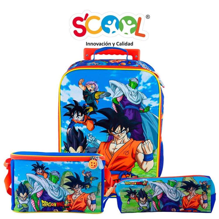 Set Maleta Grande Scool Kombat Eva 3D Dragon Ball