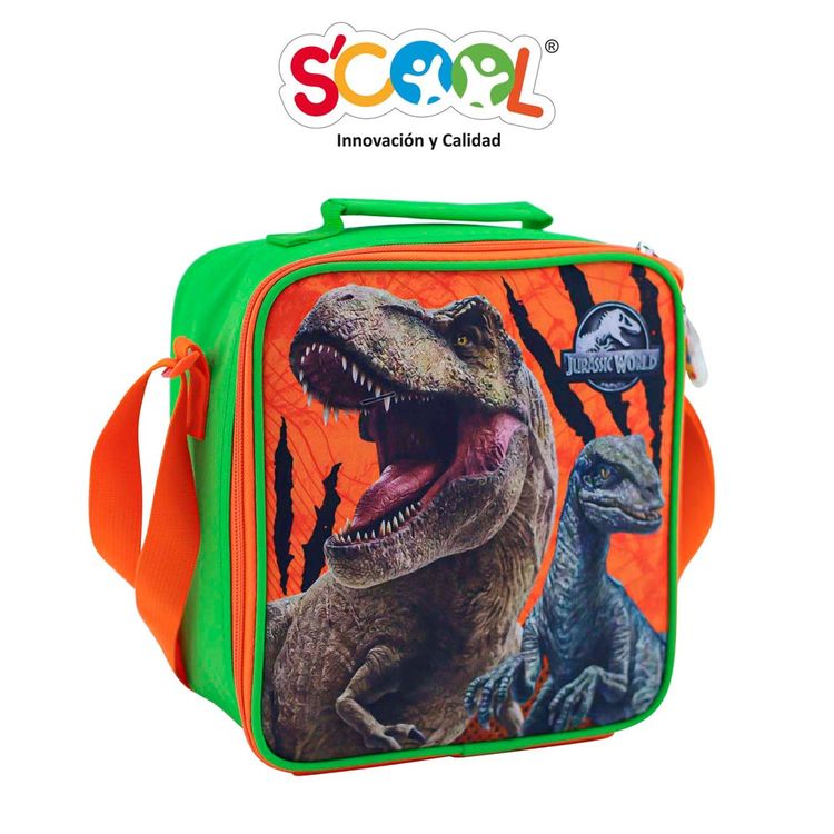 Lonchera Cuadrada Scool Kombat Tela Jurassic