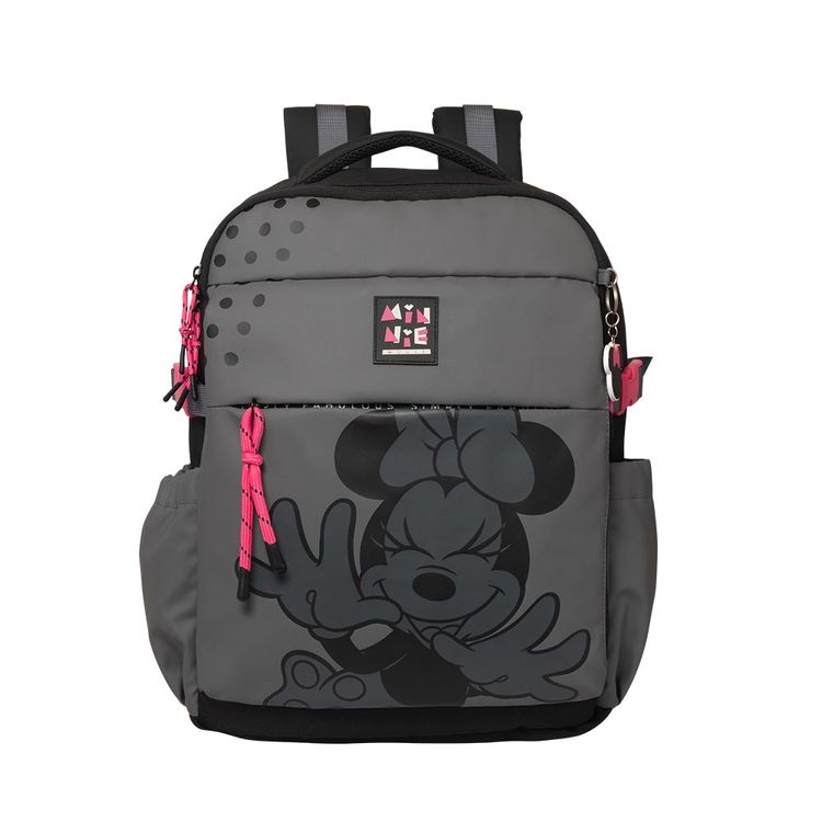 Mochila Student Plomo Stitch Minnie Disney