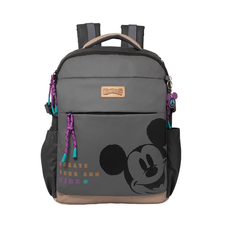 Mochila Student Gris Mickey Disney