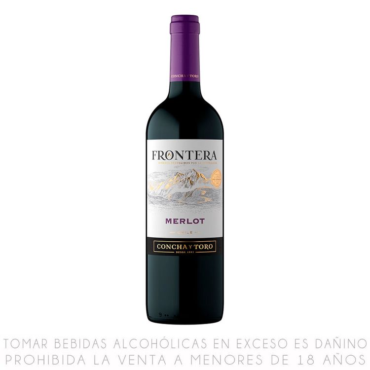 Vino Tinto Merlot Frontera Botella 750ml