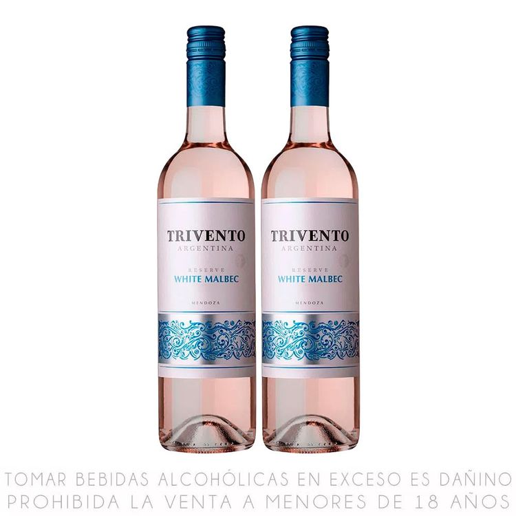 Twopack Vino Blanco Malbec Trivento Reserve White Malbec Botella 750ml