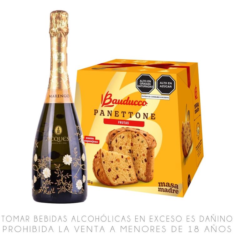 Espumante Acquesi Marengo 750ml + Panetón Bauducco Frutos 680g