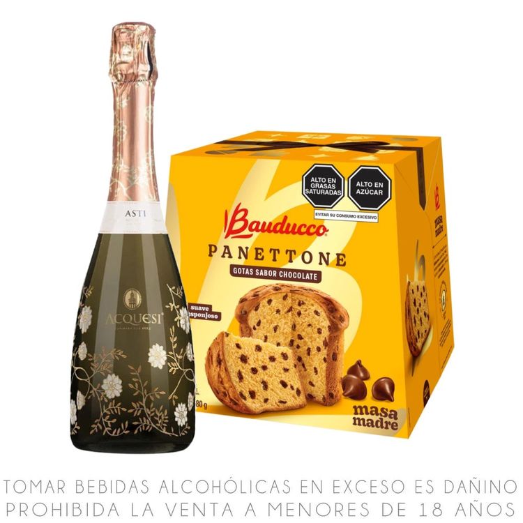 Espumante Asti Acquesi 750ml + Panetón Bauducco Chocolate 680g