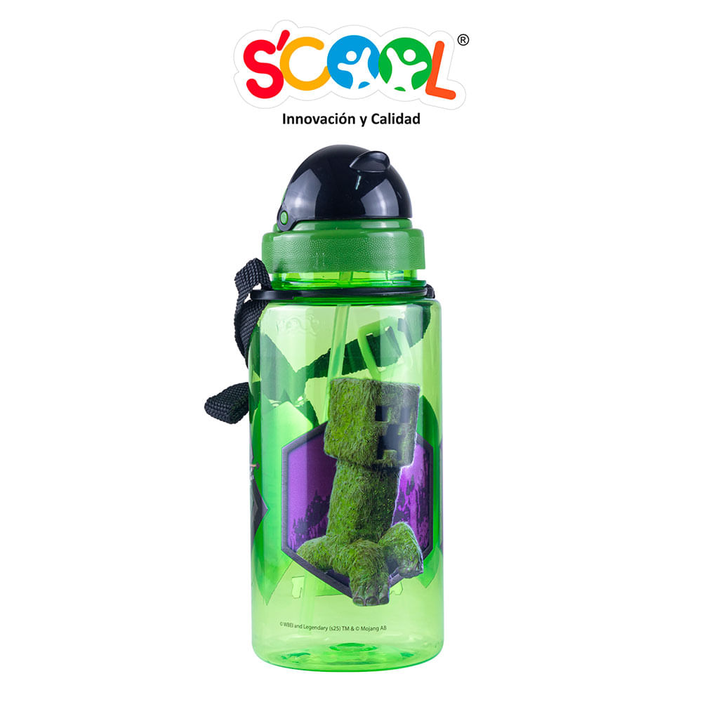 Botella Grande Scool Minecraft 450ml