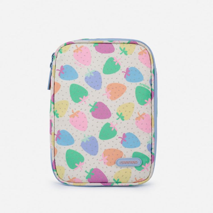 Cartuchera Crepier Grand Mediano Fresas Arcoíris