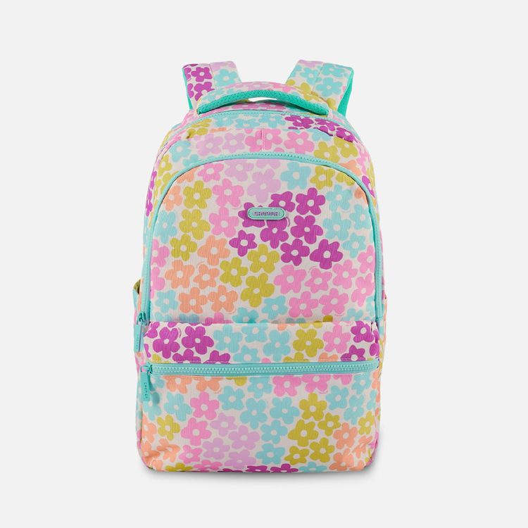 Mochila Crepier Star Grande Flores Rainbow