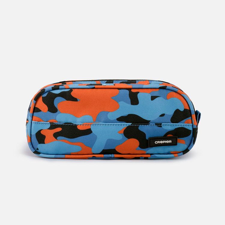 Cartuchera Crepier Lionel Grande Camuflado Naranja
