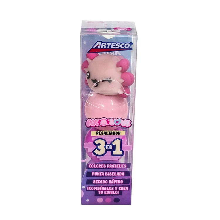 Resaltador Artesco Pastel Axolove 3 en 1