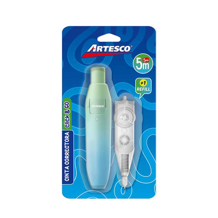 Cinta Correctora Artesco Click Go 5mm +1 Refill