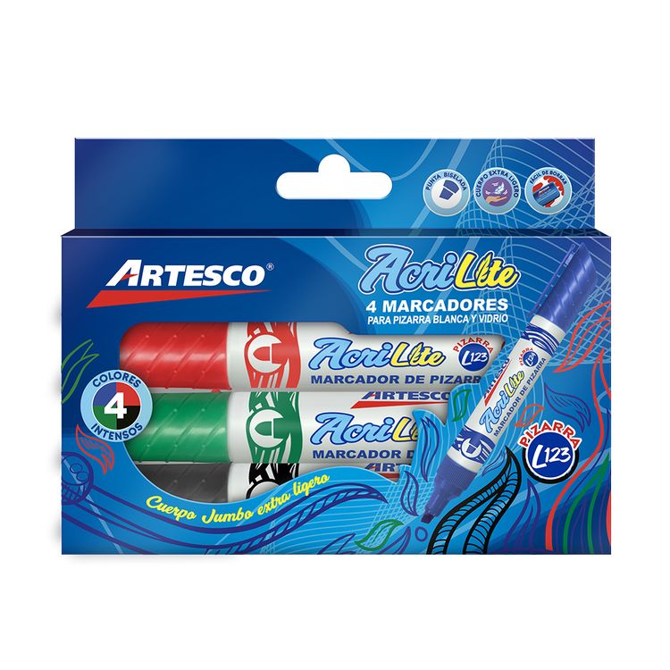Marcador para Pizarra Acrilite L123 4un