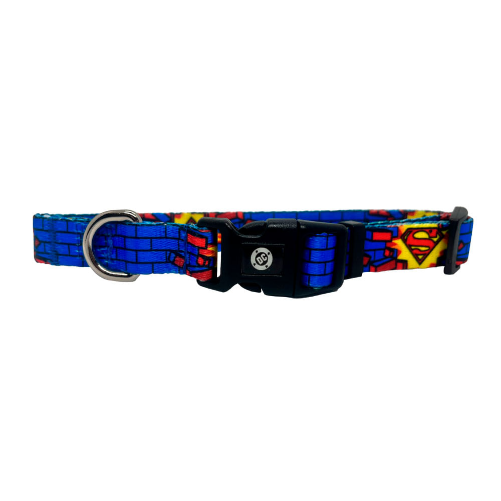 Collar Superman Bricks Blue Large
