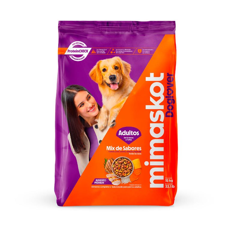 Alimento Seco Mimaskot Mix de Sabores 15Kg