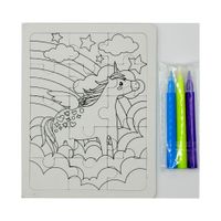 Rompecabeza para Colorear Unicornio