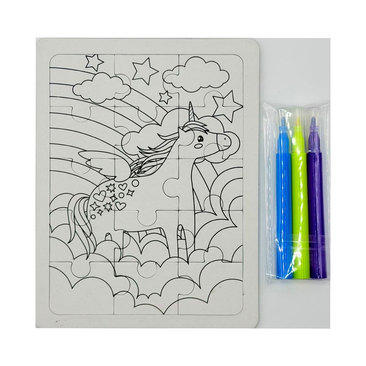 Rompecabeza para Colorear Unicornio