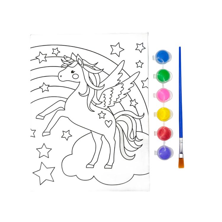 Lienzo para Pintar Unicornio