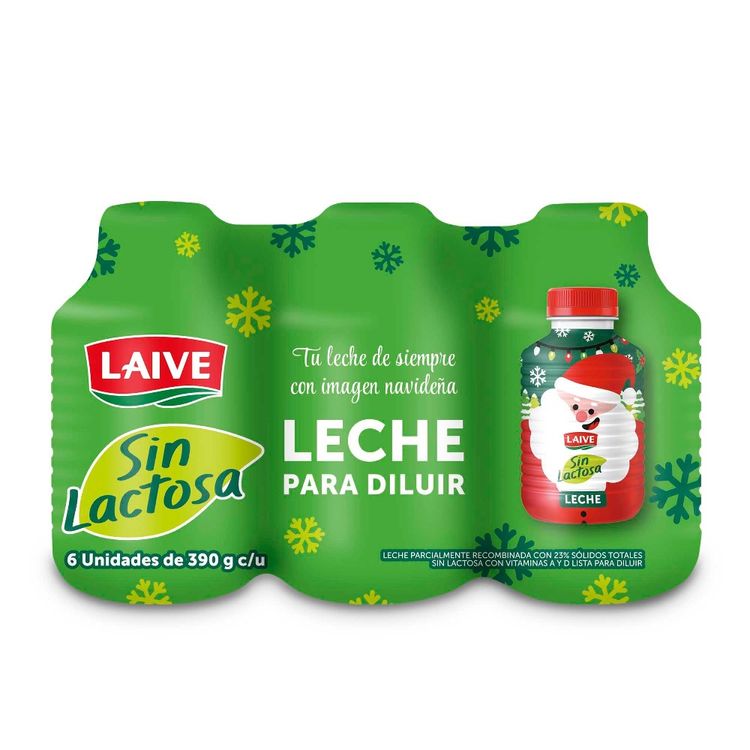 Sixpack Leche para Diluir Laive Sin Lactosa Botella 390g